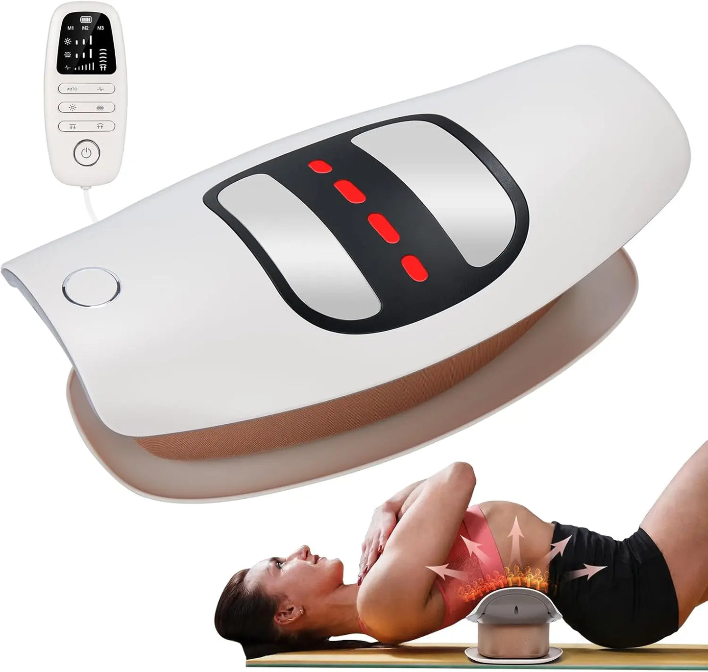 Electric Lumbar Traction Back Stretcher – Cordless Massager