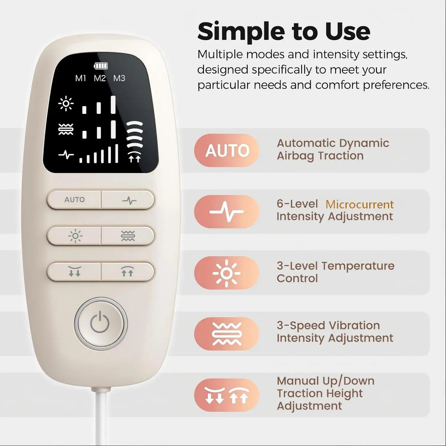 Electric Lumbar Traction Back Stretcher – Cordless Massager