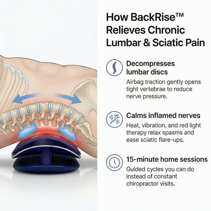 BackRise™ Lumbar Traction & Red Light Therapy Massager