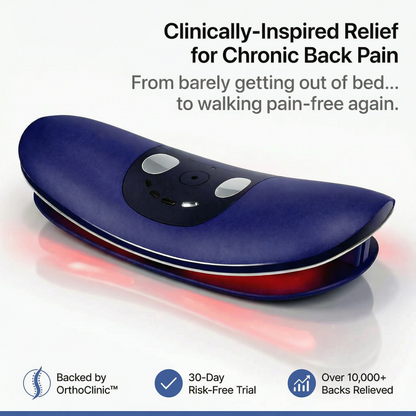 BackRise™ Lumbar Traction & Red Light Therapy Massager