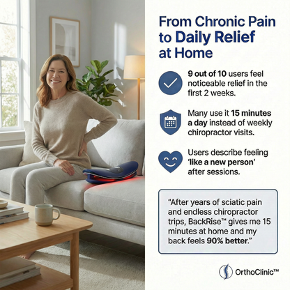 BackRise™ Lumbar Traction & Red Light Therapy Massager