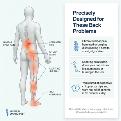 BackRise™ Lumbar Traction & Red Light Therapy Massager